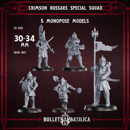 Grimdark Trench Proxy Miniature –Antioch Special Trooper Crimson Hussar Soldier Musican – Tabletop Figure