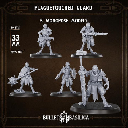 5 Minatures Grimdark Trench Warfare Plague Knight Set Proxy Miniatures – 32mm Resin Wargaming Models