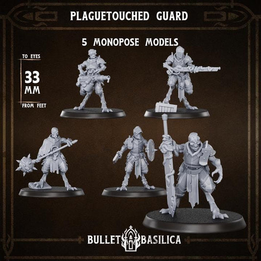 5 Minatures Grimdark Trench Warfare Plague Knight Set Proxy Miniatures – 32mm Resin Wargaming Models