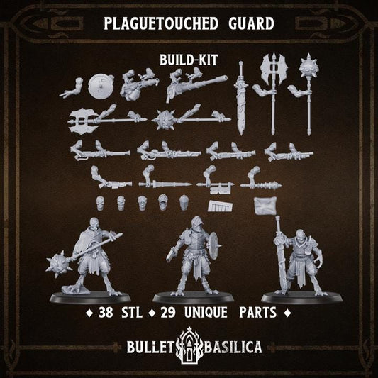 38 Parts Grimdark Trench Warfare Plague Knight Multi Part Set Proxy Miniatures – 32mm Resin Wargaming Models