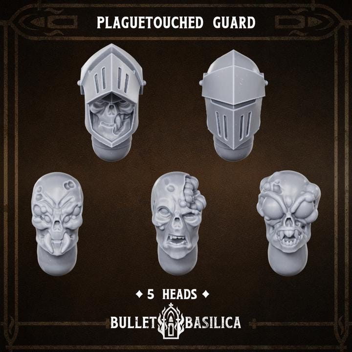 38 Parts Grimdark Trench Warfare Plague Knight Multi Part Set Proxy Miniatures – 32mm Resin Wargaming Models