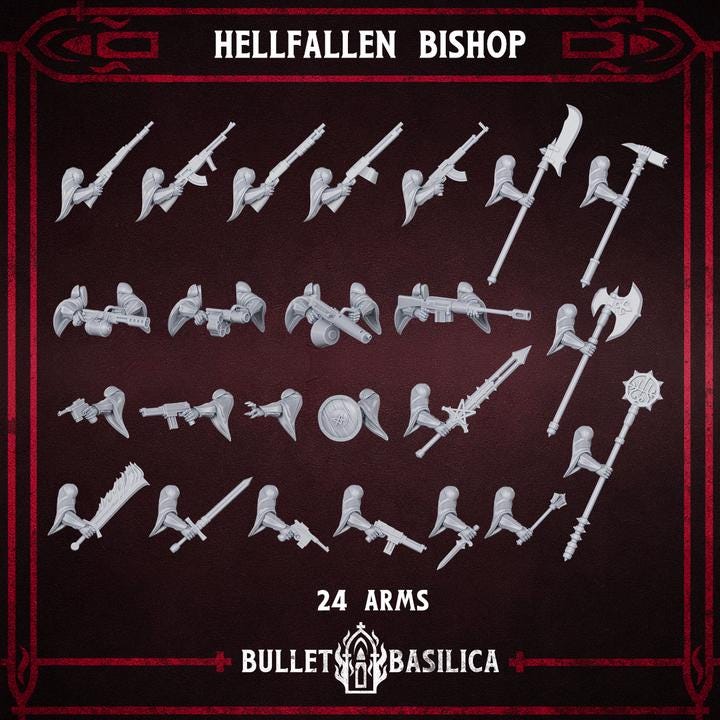 Grimdark Trench Warfare Proxy Miniatures – Unholy Priest Multi Set 33 Parts