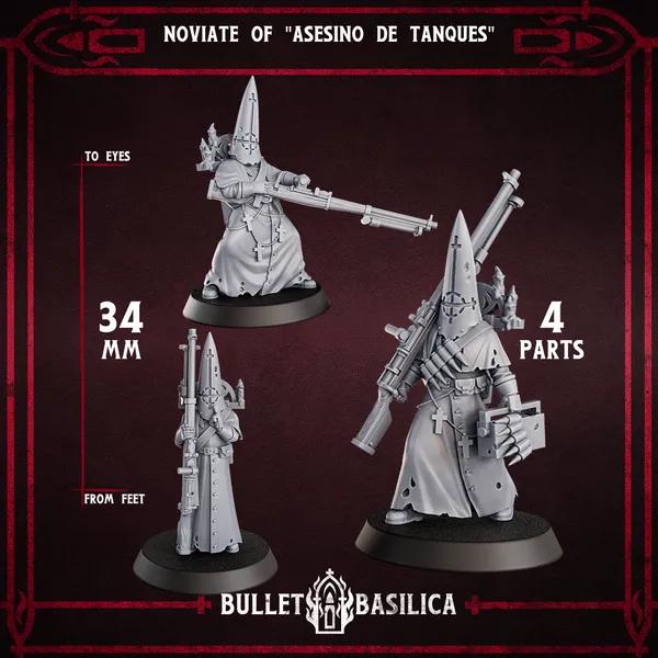 Grimdark Trench Warfare Proxy Miniatures – Torquemadas Inquisition Complete Set (41 Miniatures) – 32mm Resin Warband
