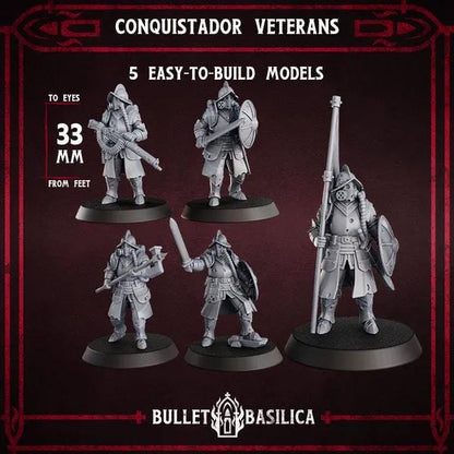 Grimdark Trench Warfare Proxy Miniatures – Torquemadas Inquisition Complete Set (41 Miniatures) – 32mm Resin Warband