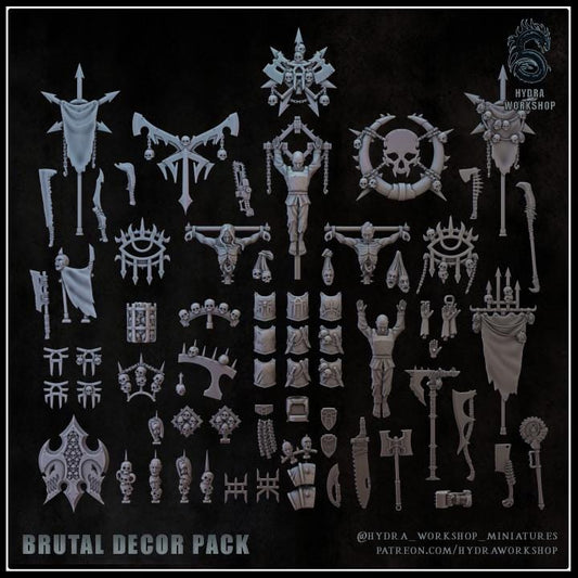 115 Parts Grimdark Trench Warfare Bit Set Heretic Brutal –  Bit Pack Set Proxy Miniatures for Tabletop Wargaming