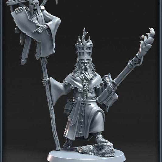 Grimdark Trench Warfare Proxy Miniatures – Unholy Priest with Flamethrower