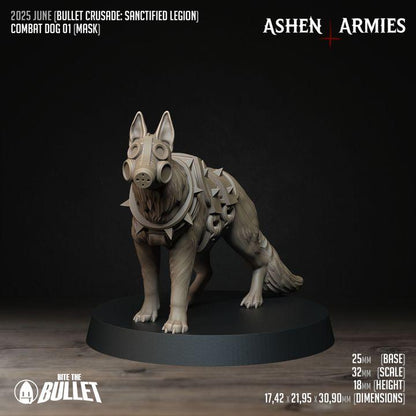 Grimdark Trench Warfare Dog Pack A –  4 Models Proxy Miniatures for Tabletop Wargaming