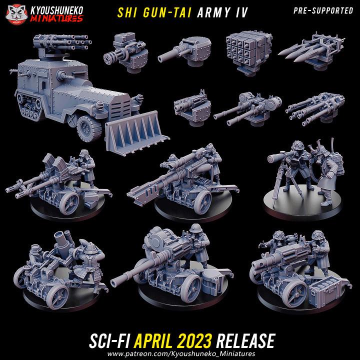 7 Minatures Weird War Japan Heavy Support Complete Set  –  28mm 32mm WWII Tabletop Army Konflikt 47 / Bolt Action Kompatibel