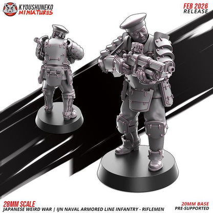 Weird War Infantry Squad – Japan Heavy Naval Armored Trooper (6 Miniatures) – 28mm 32mm Konflikt 47 / Bolt Action kompatibel