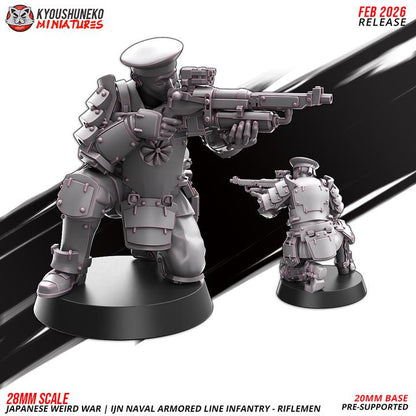Weird War Infantry Squad – Japan Heavy Naval Armored Trooper (6 Miniatures) – 28mm 32mm Konflikt 47 / Bolt Action kompatibel