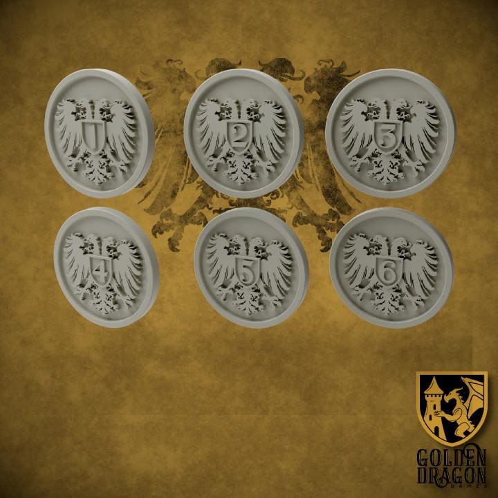 Grimdark Trench Warfare Miniatures – Prussia Field Marker 1-6 – Tabletop Figures Wargame 32mm