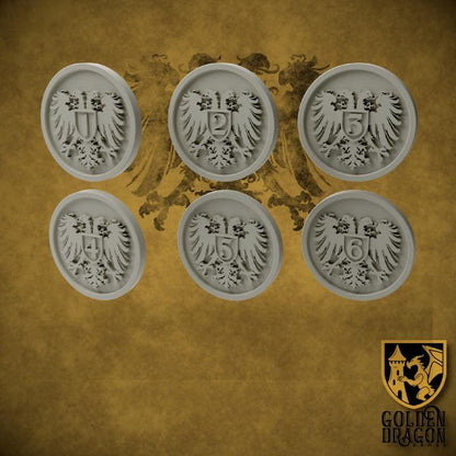 Grimdark Trench Warfare Miniatures – Prussia Field Marker 1-6 – Tabletop Figures Wargame 32mm