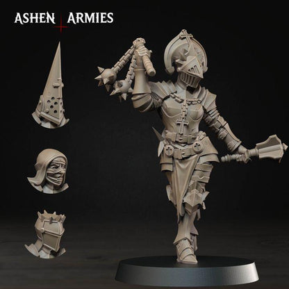 32 Minitures Grimdark Trench Warfare Nun Army Proxy Miniatures – Pilgrims Expansion Set Ashen Armies