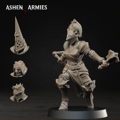 32 Minitures Grimdark Trench Warfare Nun Army Proxy Miniatures – Pilgrims Expansion Set Ashen Armies