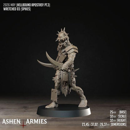Grimdark Trench Proxy Miniatures – Wretched Infantry Set by Ashen Armies