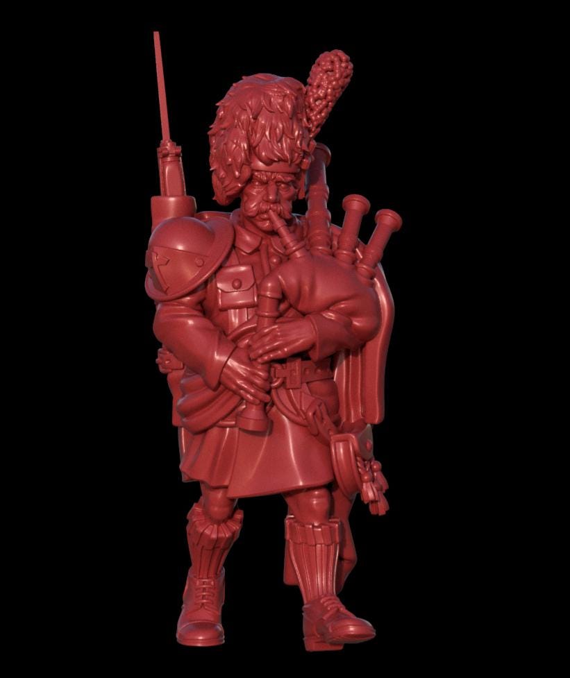 Grimdark Trench Warfare Bandcamp Musican Ultimate Set – 32mm Resin Proxy Miniatures Warband(USA PDDP Paid)