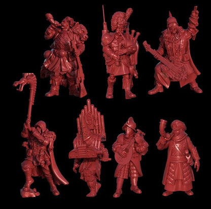 Grimdark Trench Warfare Bandcamp Musican Ultimate Set – 32mm Resin Proxy Miniatures Warband(USA PDDP Paid)