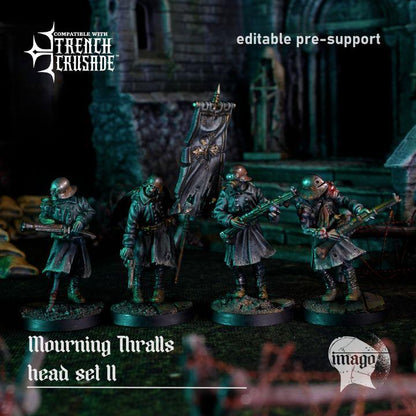 Grimdark Trench Warfare Proxy Miniatures – Thrall Head Bits B Grail Tabletop WW1 WW2 SCI FI Wargame