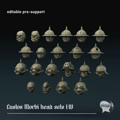 Grimdark Trench Warfare Proxy Miniatures – Guard Head Bits A Grail Tabletop WW1 WW2 SCI FI Wargame