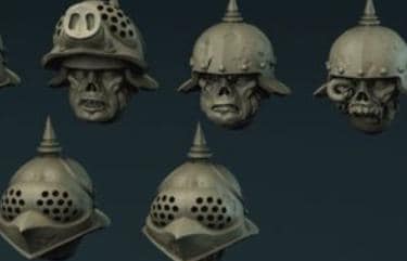Grimdark Trench Warfare Proxy Miniatures – Guard Head Bits A Grail Tabletop WW1 WW2 SCI FI Wargame