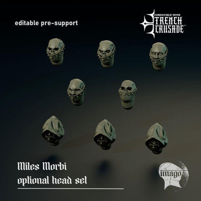 Grimdark Trench Warfare Proxy Miniatures – Guard Head Bits B Grail Tabletop WW1 WW2 SCI FI Wargame