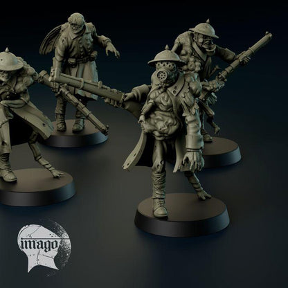 Grimdark Trench Warfare Proxy Miniatures – Mourning Thralls Grail Tabletop WW1 WW2 SCI FI Wargame