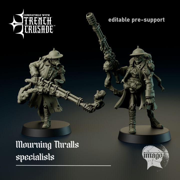 Grimdark Trench Warfare Proxy Miniatures – Mourning Thralls Flamethrower Grail Tabletop WW1 WW2 SCI FI Wargame