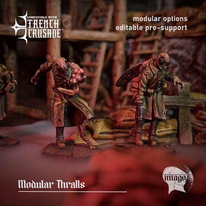 Grimdark Trench Warfare Proxy Miniatures – Mourning Thralls Body Set NO HANDS Grail Tabletop WW1 WW2 SCIFI Wargame
