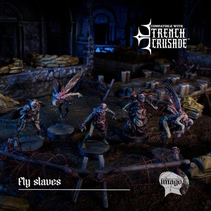 Grimdark Trench Warfare Proxy Miniatures – Fly Slaves Thralls Grail Tabletop WW1 WW2 SCI FI Wargame