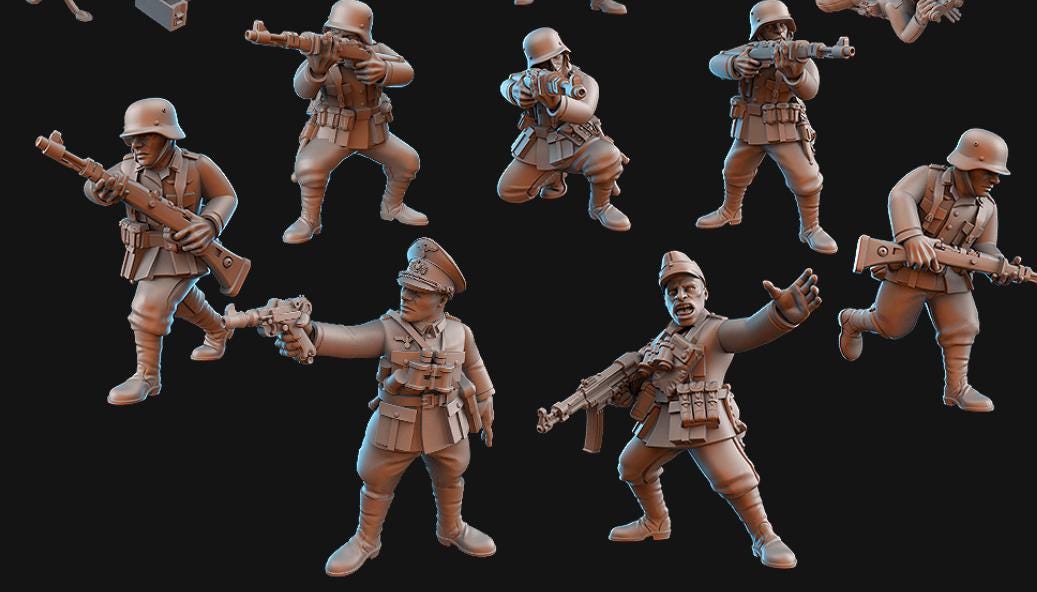 Weird War Infantry Tank – Army Set B (12 Miniatures) – 28mm 32mm WW2 - Tabletop Wargame Konflikt 47 / Bolt Action Proxy
