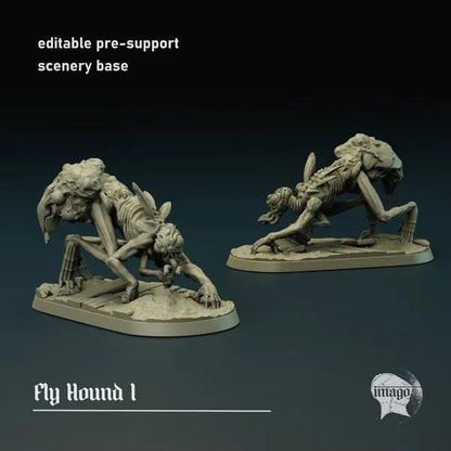 5 Miniatures Grimdark Trench Warfare Proxy Miniatures – Fly Hound Grail Tabletop WW1 WW2 SCI FI Wargame