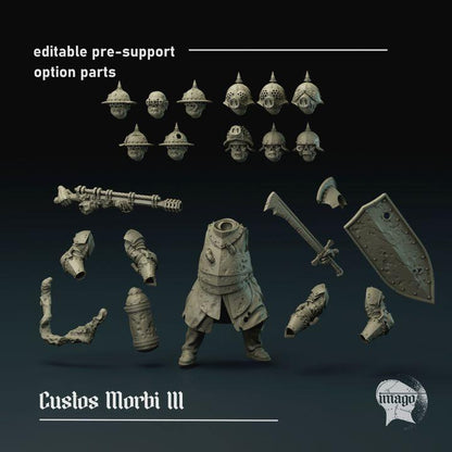 5 Miniatures Grimdark Trench Warfare Proxy Miniatures – Guard Corpse Multipart Grail Tabletop WW1 WW2 Flamethrower Sword Shield Wargame