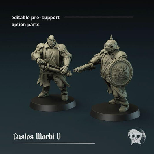 5 Miniatures Grimdark Trench Warfare Proxy Miniatures – Guard Corpse Multipart Grail Tabletop WW1 WW2 Musican Shotgun Shield Wargame