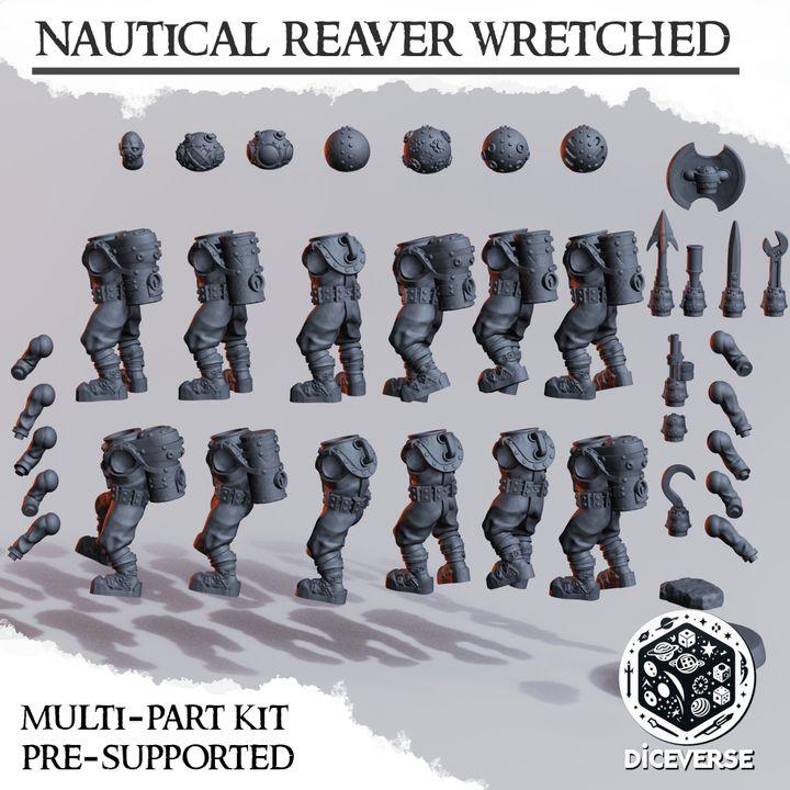 Grimdark Trench Warfare Proxy Miniatures – Wretched Infantry Set Naval by Diceverse
