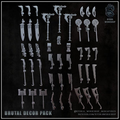 115 Parts Grimdark Trench Warfare Bit Set Heretic Brutal –  Bit Pack Set Proxy Miniatures for Tabletop Wargaming