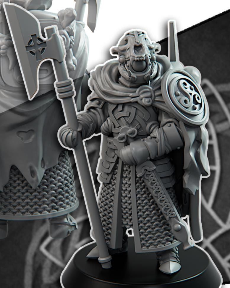 Grimdark Trench Proxy Miniature –Gaelic Observer Soldier – Tabletop Figure