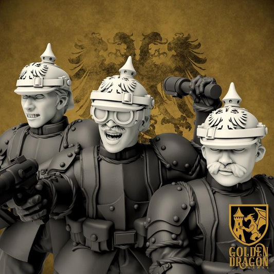 41 Parts Heads Grimdark Trench Warfare Bit Set Prussia –  Bit Pack Set Proxy Miniatures for Tabletop Wargaming