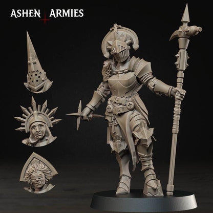 32 Minitures Grimdark Trench Warfare Nun Army Proxy Miniatures – Pilgrims Expansion Set Ashen Armies