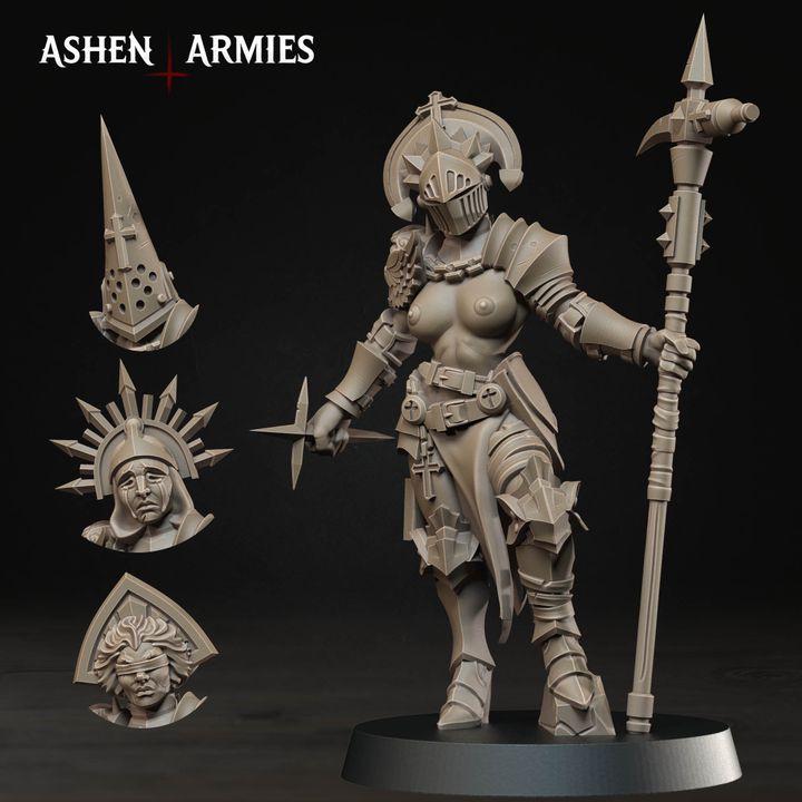 32 Minitures Grimdark Trench Warfare Nun Army Proxy Miniatures – Pilgrims Expansion Set Ashen Armies