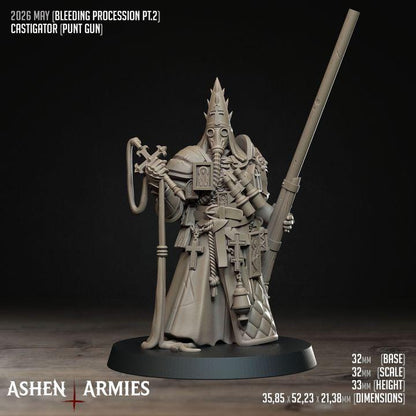 3 Minitures Grimdark Trench Warfare Castior Proxy Miniatures – Pilgrims Expansion Set Ashen Armies