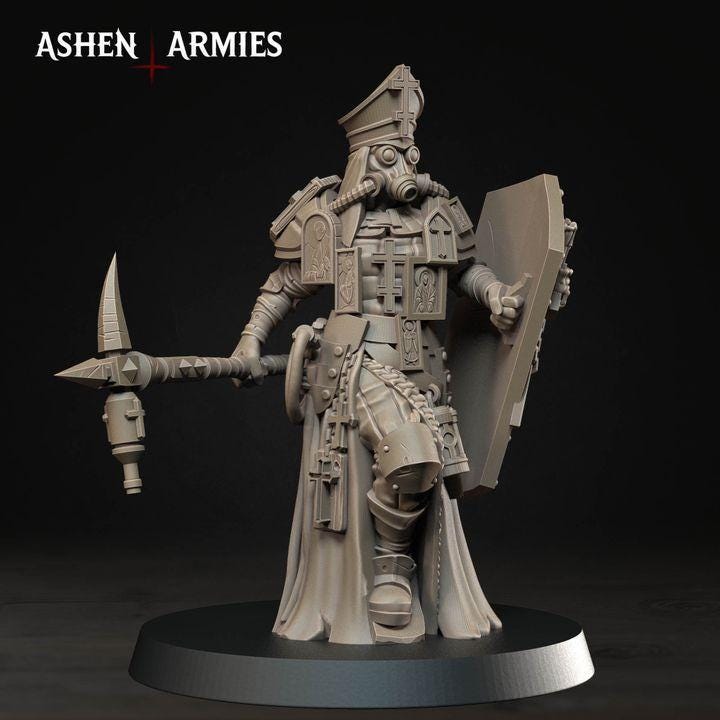 4 Minitures Grimdark Trench Warfare Castigatress Proxy Miniatures – Pilgrims Expansion Set Ashen Armies