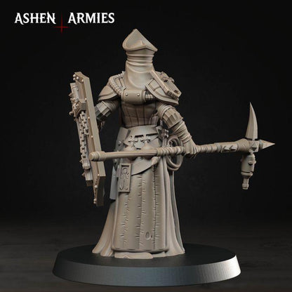 4 Minitures Grimdark Trench Warfare Castigatress Proxy Miniatures – Pilgrims Expansion Set Ashen Armies
