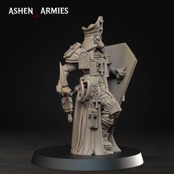 4 Minitures Grimdark Trench Warfare Castigatress Proxy Miniatures – Pilgrims Expansion Set Ashen Armies