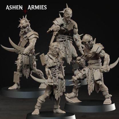 Grimdark Trench Proxy Miniatures – Wretched Infantry Set by Ashen Armies