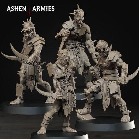 Grimdark Trench Proxy Miniatures – Wretched Infantry Set by Ashen Armies