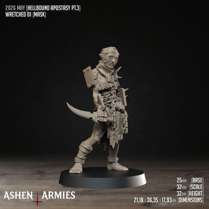 Grimdark Trench Proxy Miniatures – Wretched Infantry Set by Ashen Armies