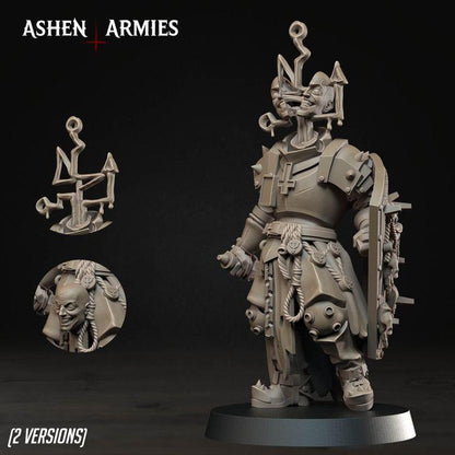 2 Miniatures Grimdark Trench Warfare Chor Singer Proxy Miniature – Cult Legion Support Character | Tabletop Wargame Compatible