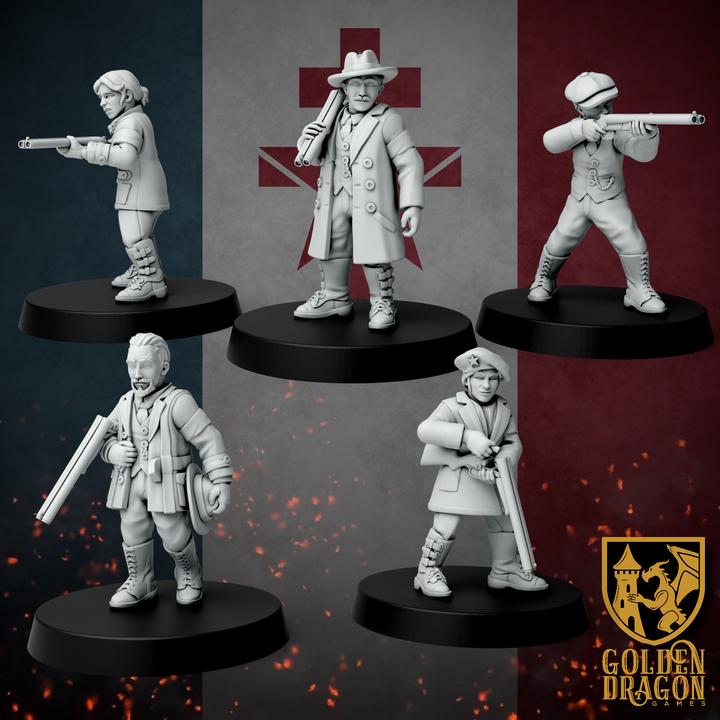 10 Miniatures Weird War Infantry Squad – Franci Partisan – 28mm 32mm WW2 - Tabletop Wargame Konflikt 47 / Bolt Action Proxy
