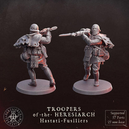 Grimdark Trench Proxy Miniatures – Trooper Hastati Warband Expansion Set Multiparts