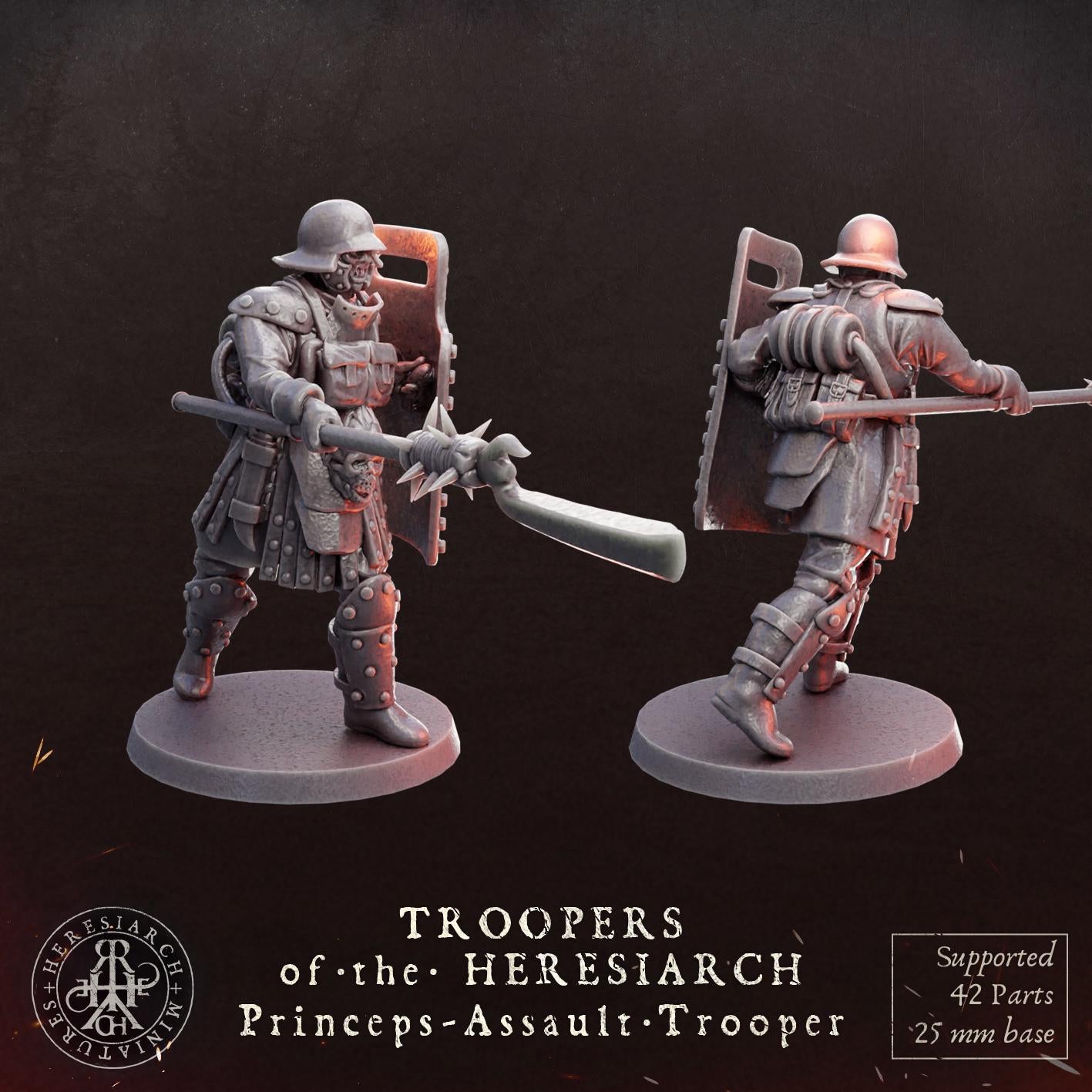 Grimdark Trench Proxy Miniatures – Trooper Assault Warband Expansion Set Multiparts